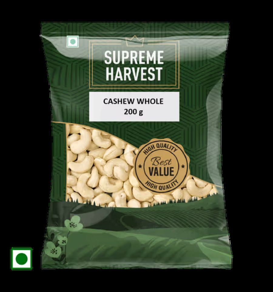 Supereme Harvest Cashews Whole 200 gms