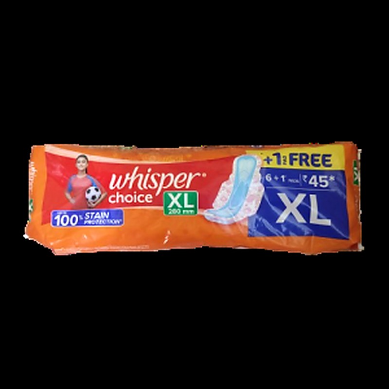 Whisper Choice Sanitary Pads - Xl 6 pcs
