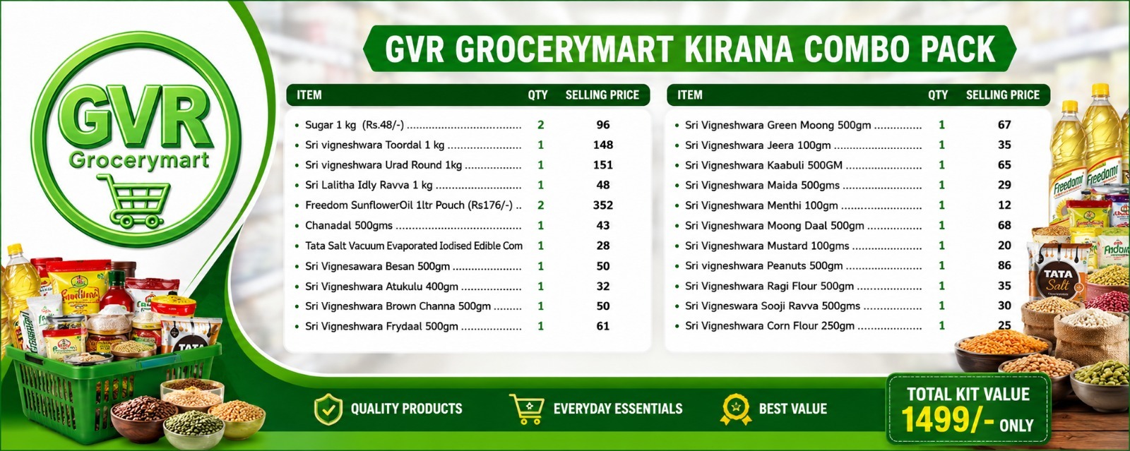 GVR Kirana Combo Pack