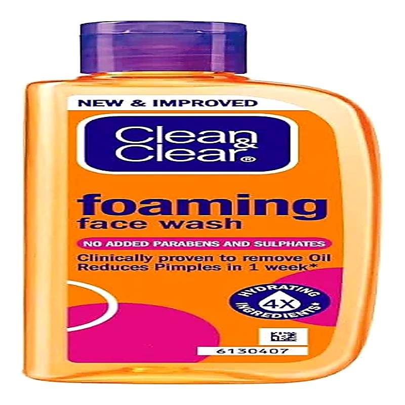 Clean & Clear Foaming Face Wash - Oil-Free Wont Clog Pores Re 50 ml