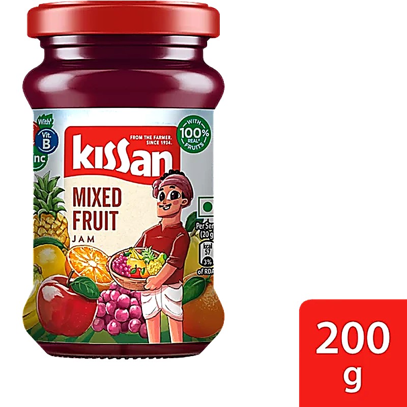 Kissan Jam Mixed Fruit 200gm