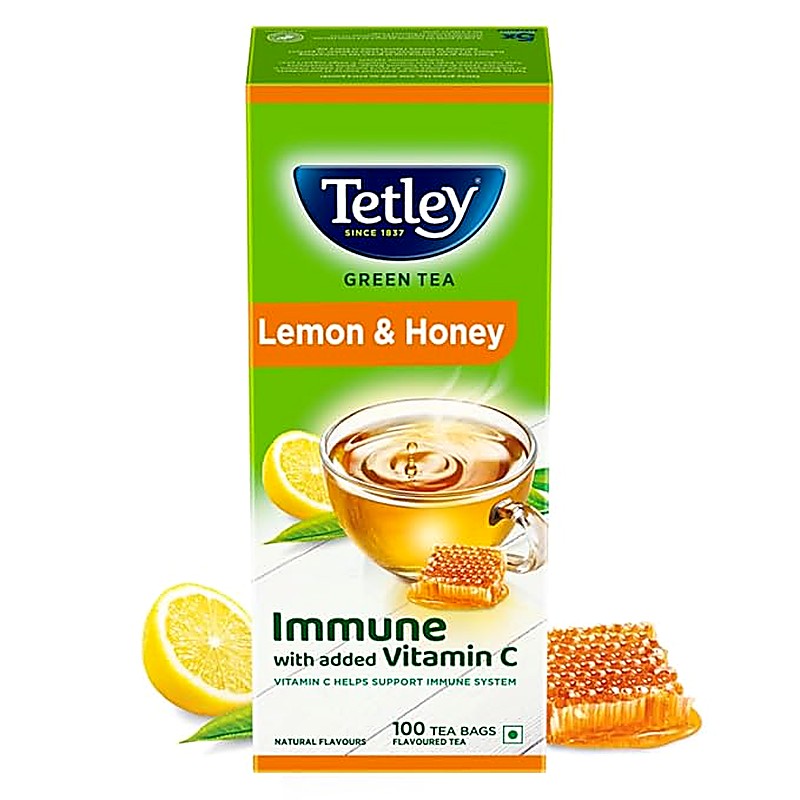 Tetly Green Tea Lemon & Honey 100units Pack
