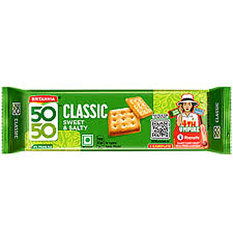 Britannia 50-50 Sweet & Salty Biscuits 62.8G Pouch