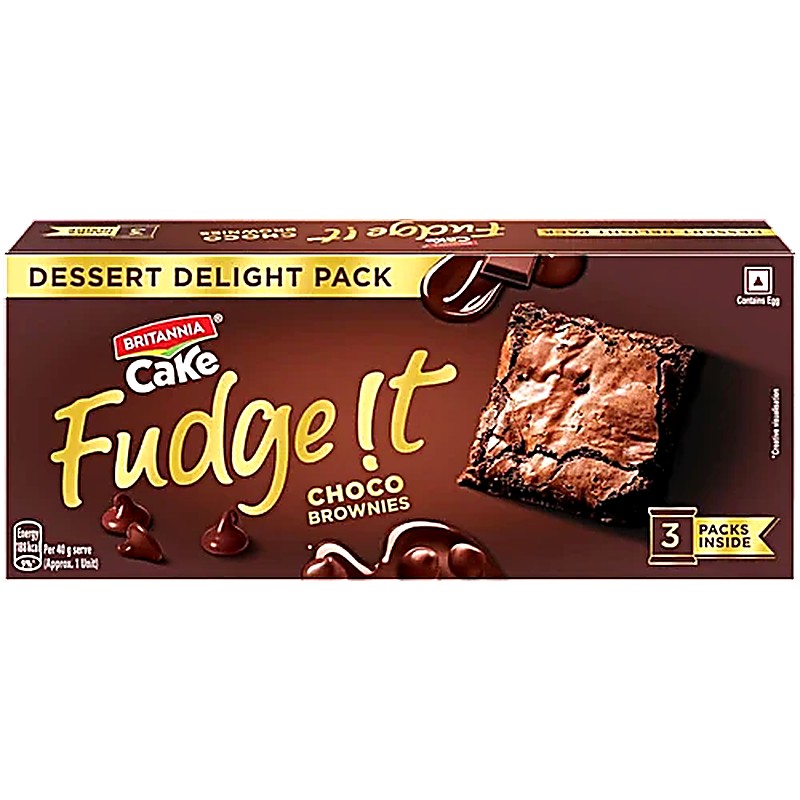 Britannia Cake Fudge it Choco Brownies 120gm