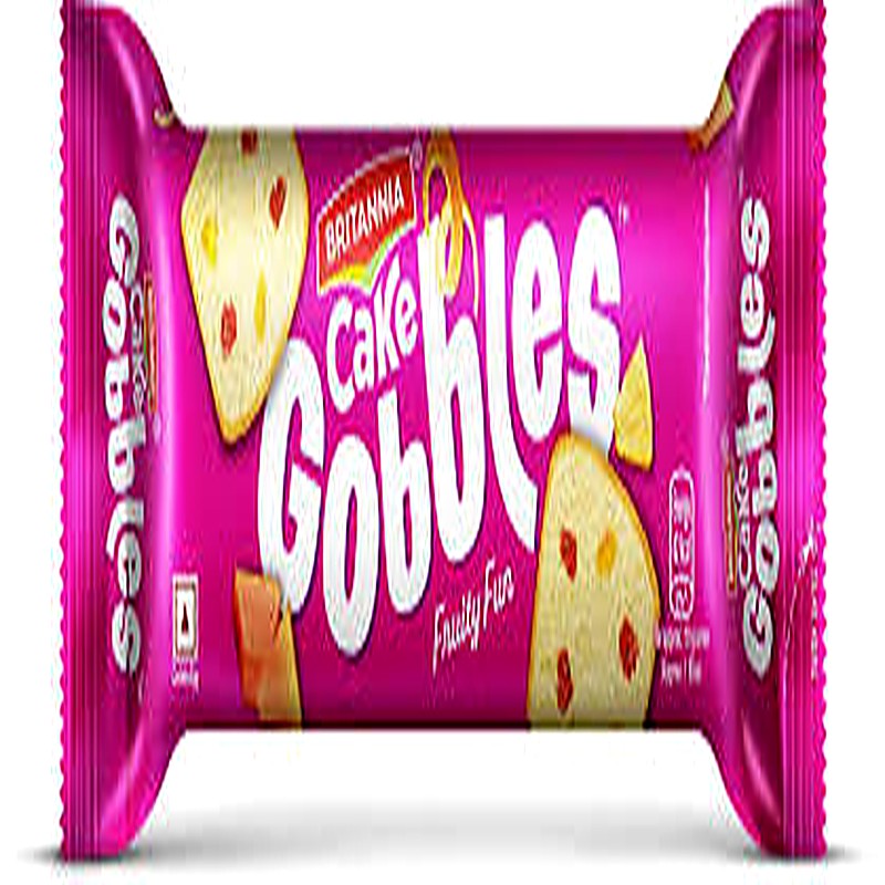 Britannia Cake Gobbles Fruity Fun 100gm