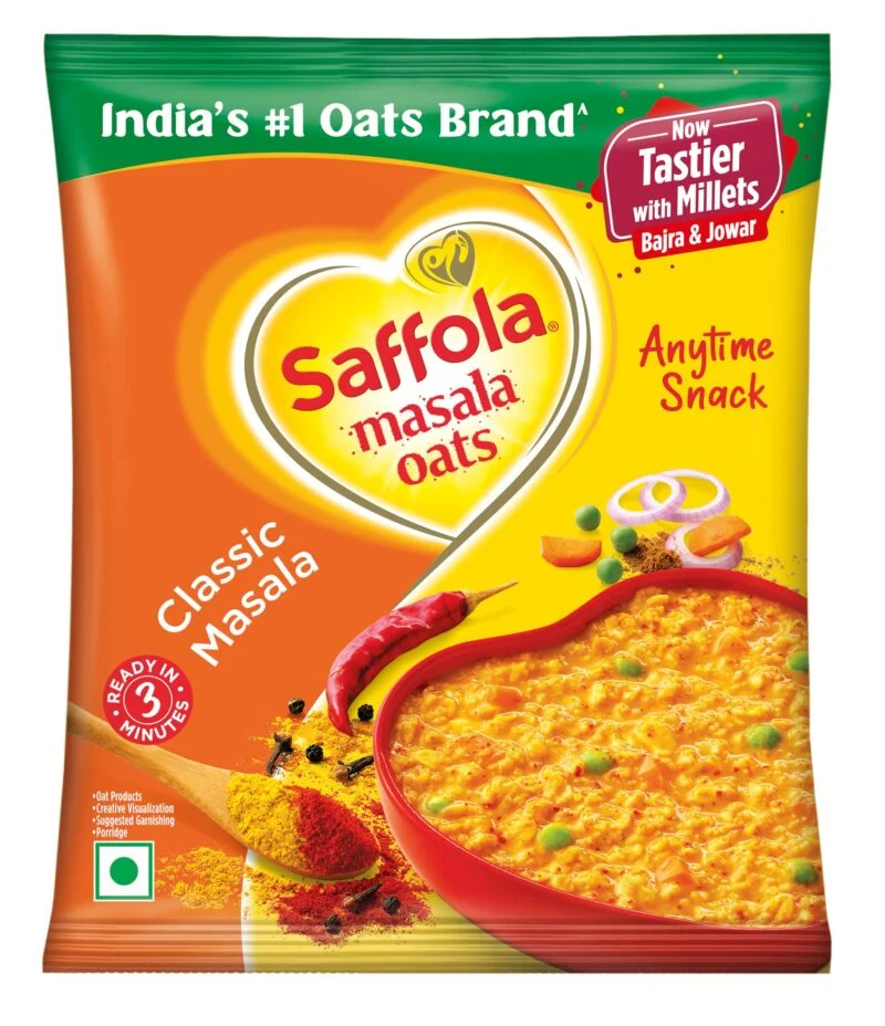 Saffola Masala Oats - Classic Masala Millets Goodness with Bajr 38 g