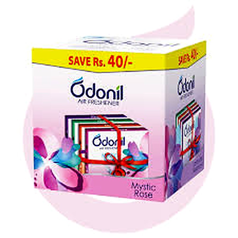 Odonil Air Freshener Blocks - Mystic Rose 48 g Pack of 4
