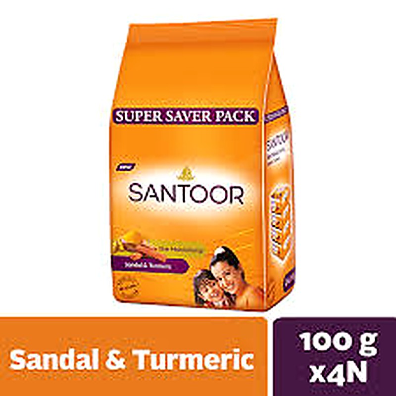 Santoor Super Saver Pack of 4 100gm