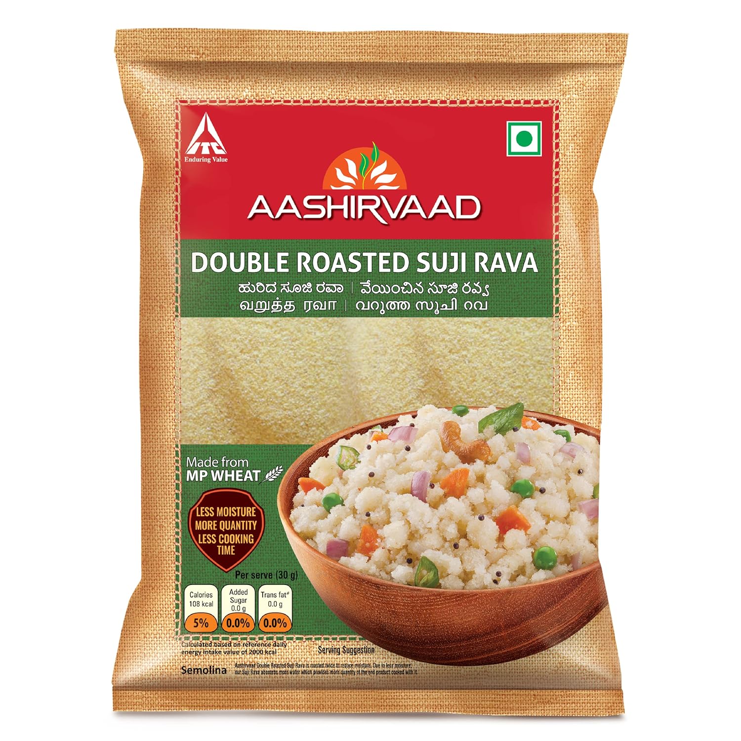 Aashirvaad Double Rosted Suji Rava 1 kg