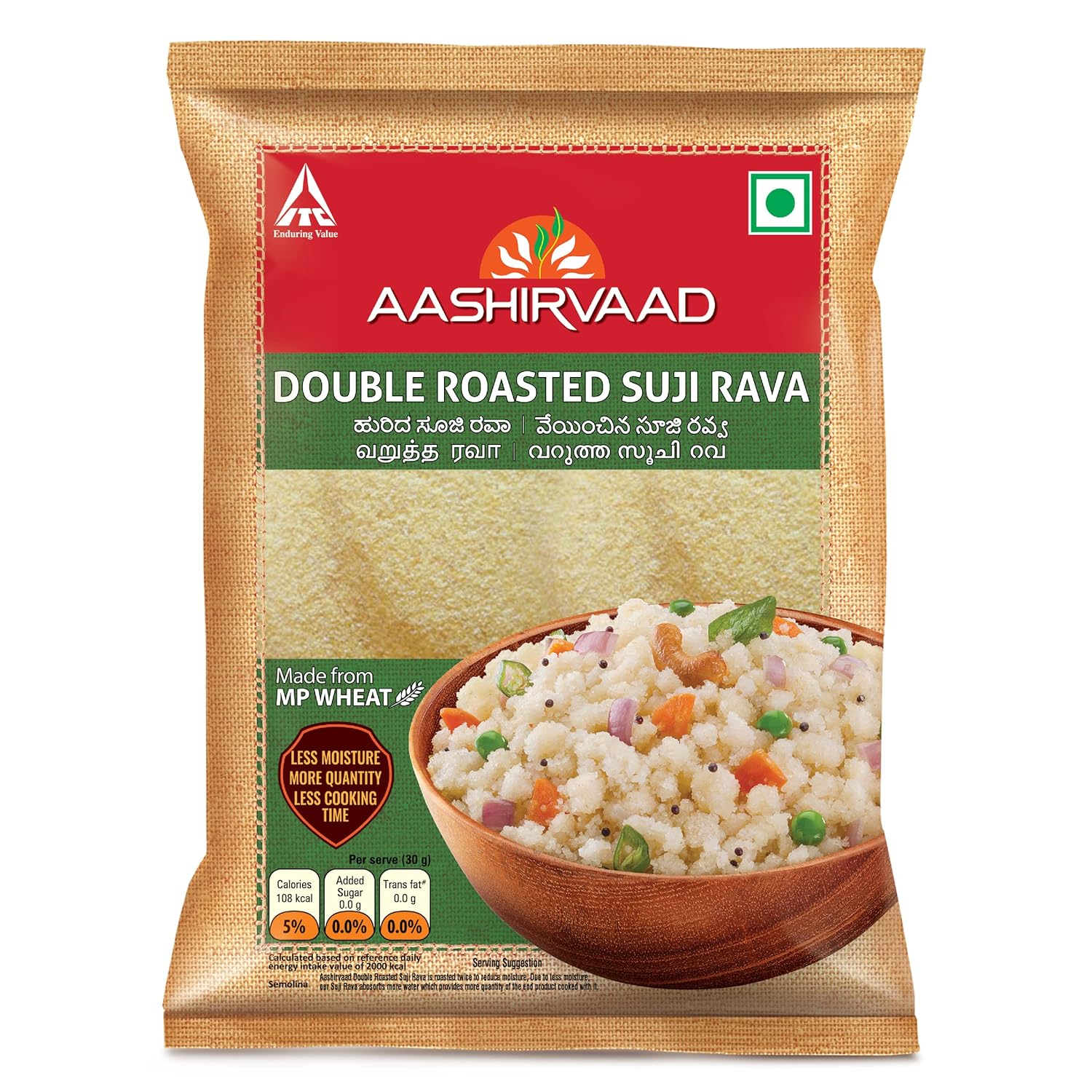 Aashirvaad Double Rosted Sooji Rava 500gm