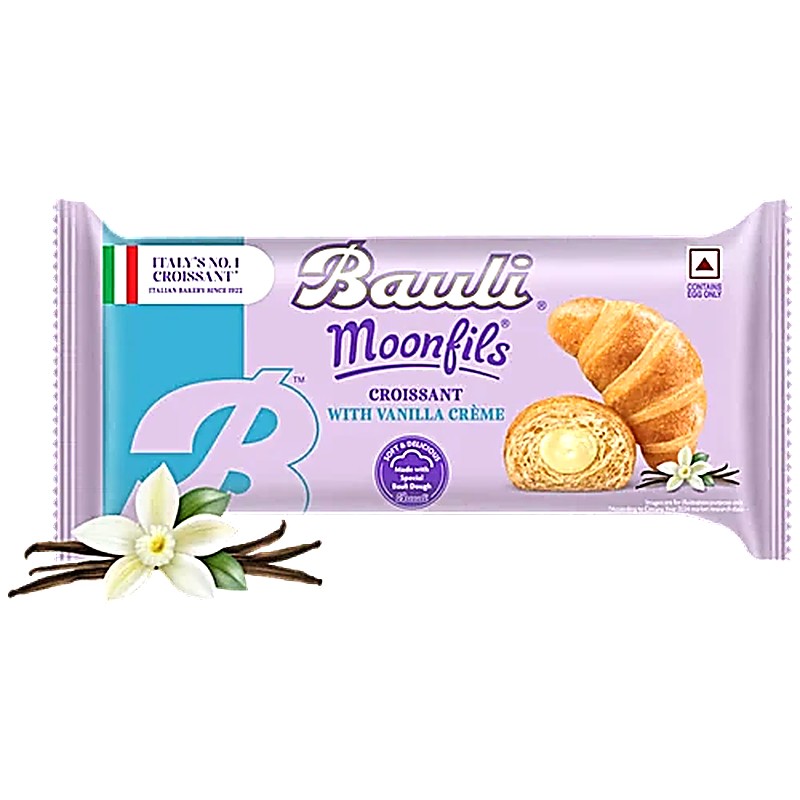 Bauli Moonfils Croissant with Venilla Creme 45gm